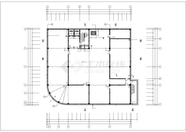 济南市西沙居住区某4层砖混住宅楼全套平面设计CAD施工图-图一