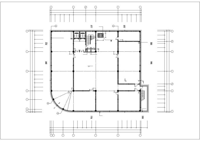 济南市西沙居住区某4层砖混住宅楼全套平面设计CAD施工图_图1