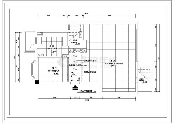 某别墅装修全套CAD设计构造完整详细施工图-图二
