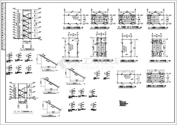 某完整三层建筑结构CAD节点详细构造施工图-图二