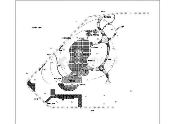 某广东园岭街道办白沙岭社区公园改造CAD设计完整施工图-图一