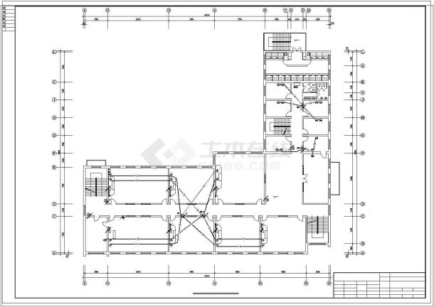 某小学四层教学楼全套电气设计cad施工图纸-图一