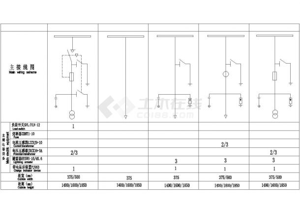 XGN18-12(F)开关柜主接线方案图-图一
