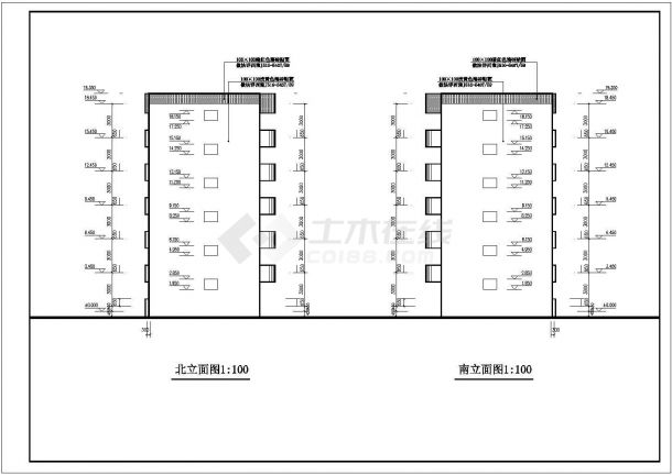 某2338㎡六层职工住宅楼建筑方案图-图一