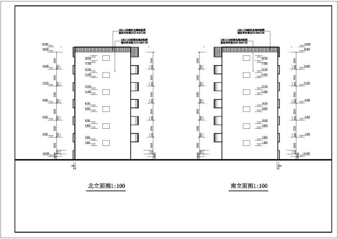 某2338㎡六层职工住宅楼建筑方案图_图1