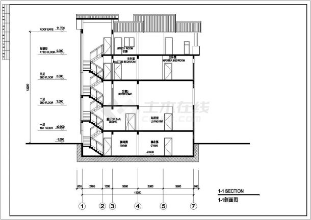 两套不同别墅详细设计施工全套建筑平立面CAD图纸-图二