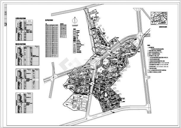 某新城市总体CAD完整设计大样规划图-图一