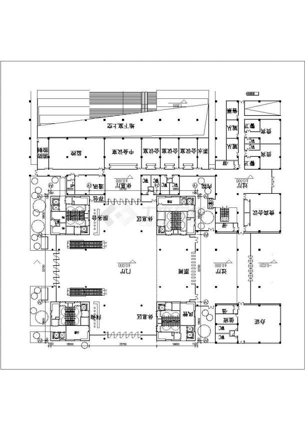 某展览展馆建筑CAD完整方案设计图平面图-图一
