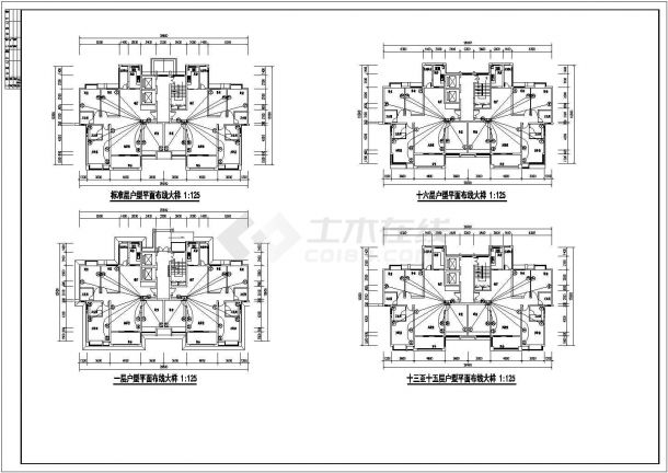 某25层住宅全套CAD完整施工节点设计图纸-图二