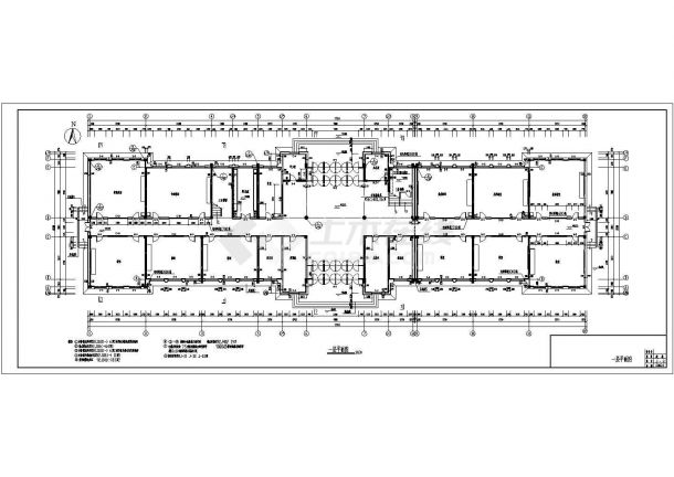 某小学教学楼建筑施工图CAD-图一