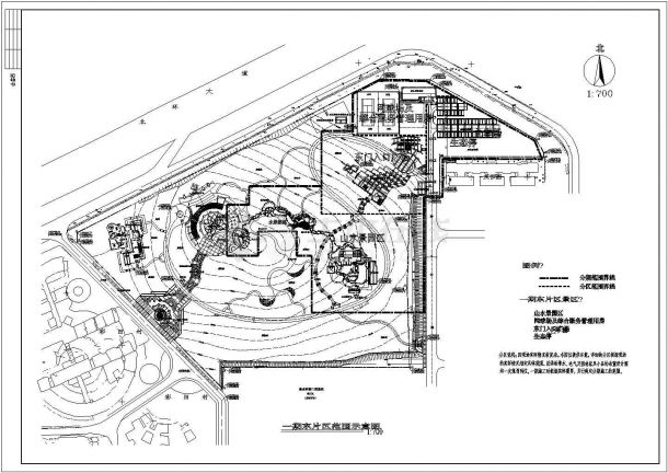 某公园园林环境设计CAD完整节点施工分期分区-图一