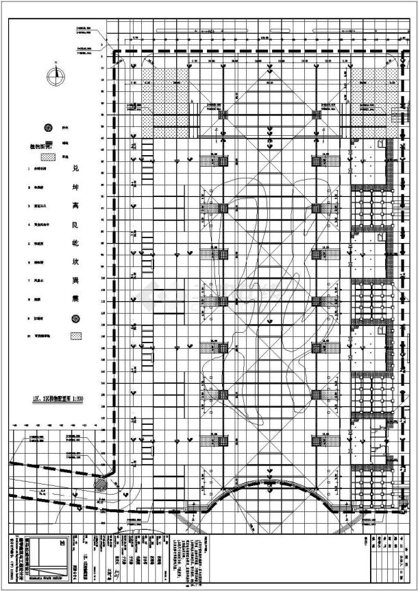 某广东省东莞市石龙镇人民广场水池网格CAD定位图-图二