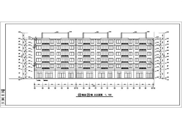 开封市大梁路某某居住区6层砖混住宅楼平立面设计CAD图纸-图一