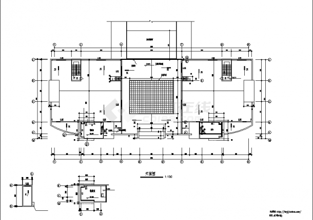 淮安二套汽车站综合楼建筑设计施工cad图纸（含设计说明）-图一