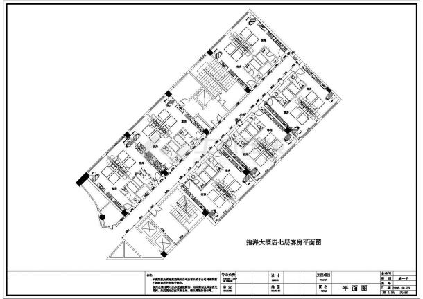 山东某邻海酒店装修CAD图纸从新测量-图一