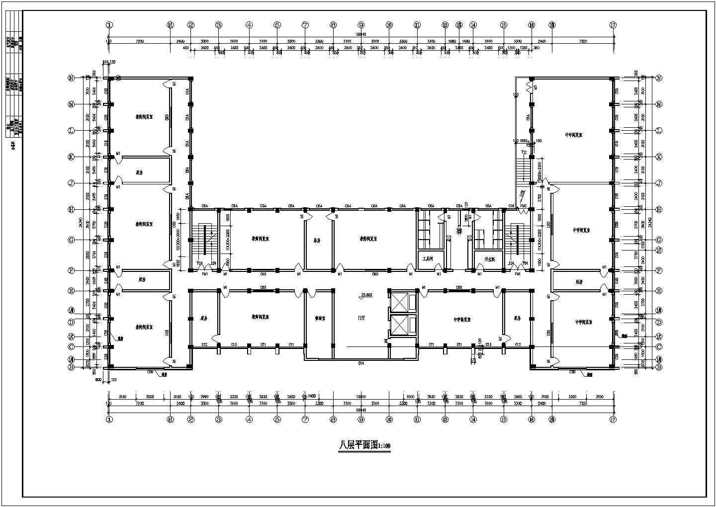 某学校综合楼全套CAD建筑设计节点完整图