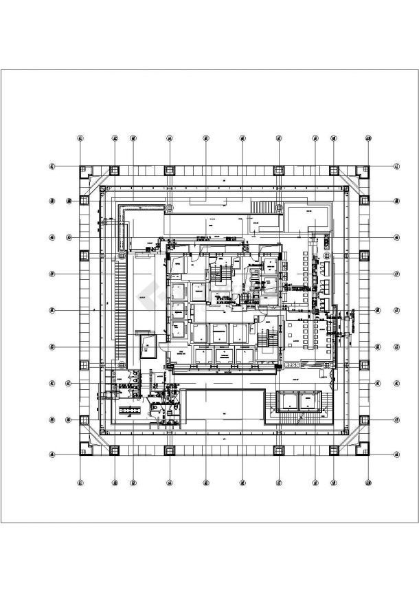 某酒店施工CAD节点详细设计图纸平面-图一