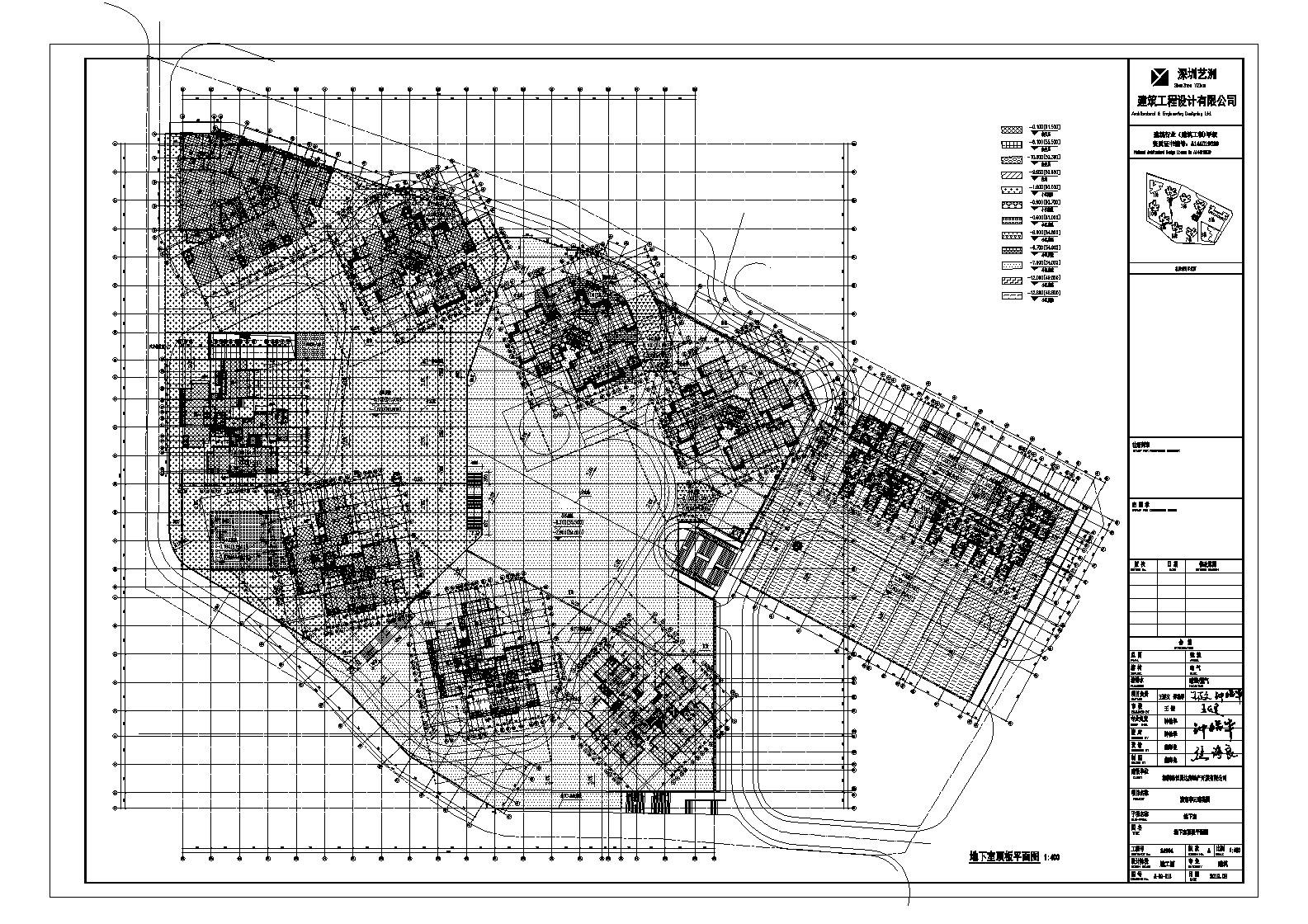 某市高层楼地下室工程结构布置CAD参考详图