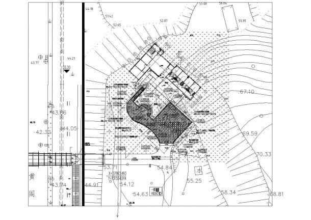某公园景观设计入口广场CAD完整节点平面图-图一