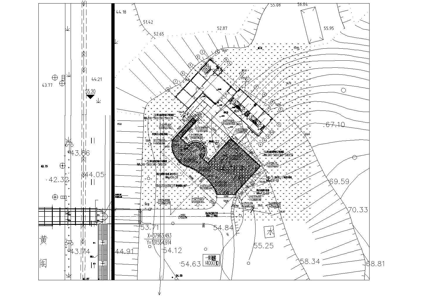 某公园景观设计入口广场CAD完整节点平面图