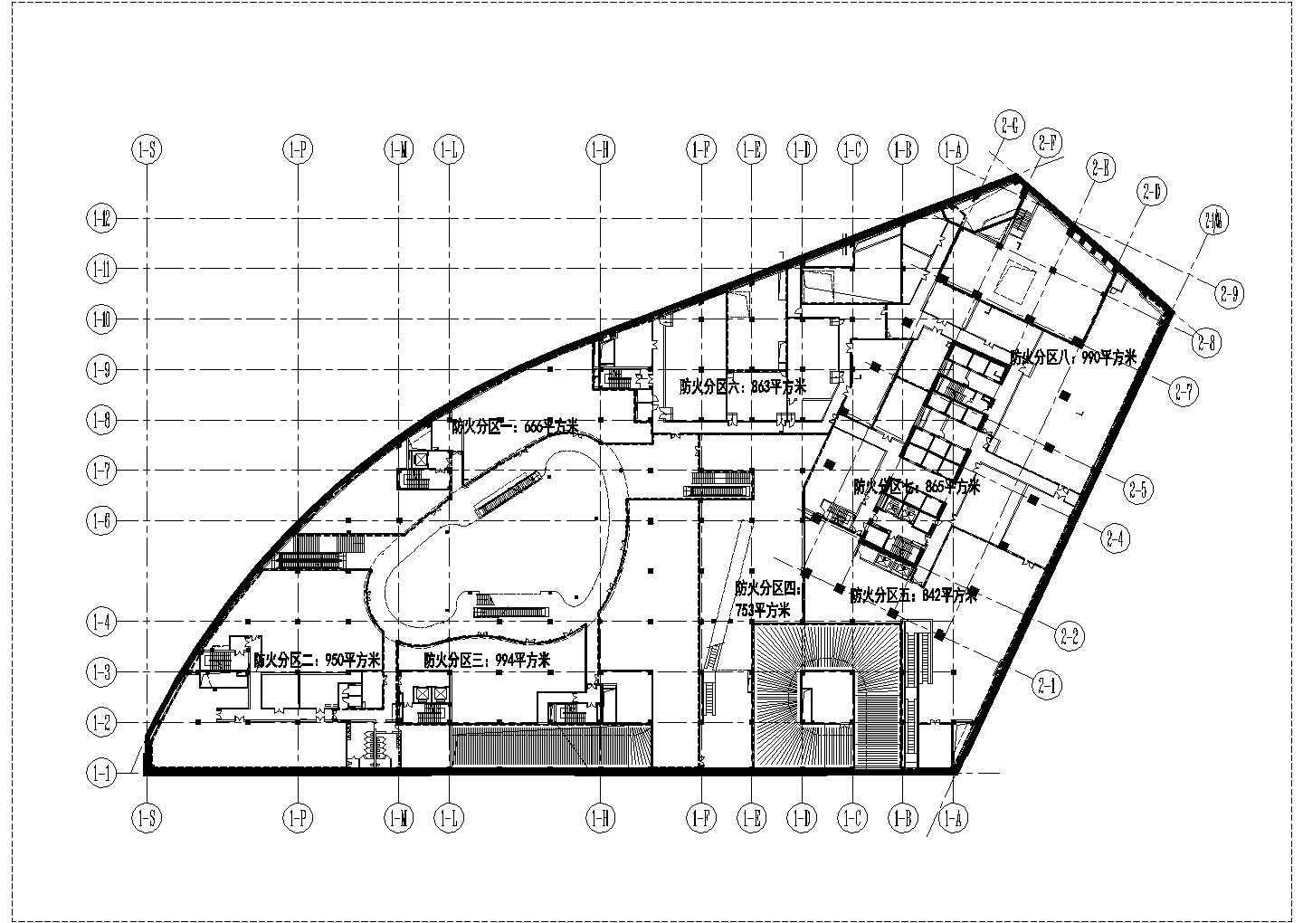 某国际金融广场地下一层CAD构造节点详细设计图