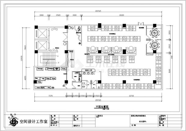 某鱼火锅店CAD详细完整设计施工图纸-图二