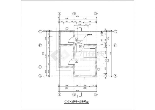某完整岗亭CAD完整节点设计构造施工图-图二