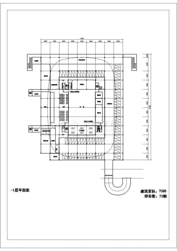 某淮南政务中心办公楼平立剖CAD节点设计图纸-图一