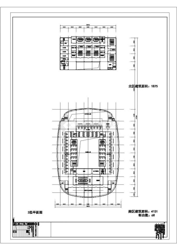 某淮南政务中心办公楼平立剖CAD节点设计图纸-图二