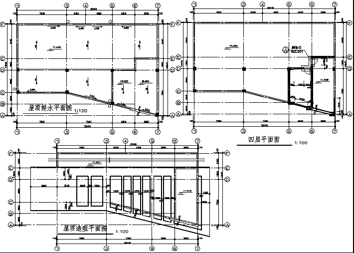 哈尔滨二套公交车站综合楼建筑设计施工cad图纸（含说明）