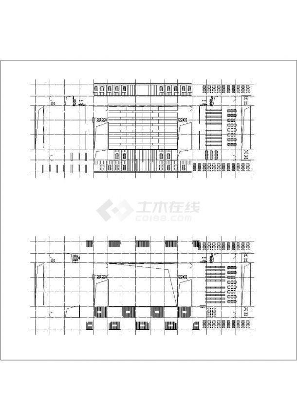 某南京交通职业技术学院学校建筑图书馆CAD节点详细平面-图二