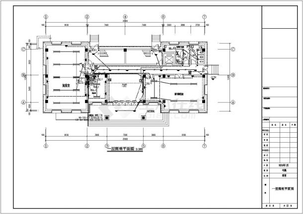 某三层框架结构图书馆配电设计cad全套电气施工图（含弱电设计，含水泵房设计）-图二