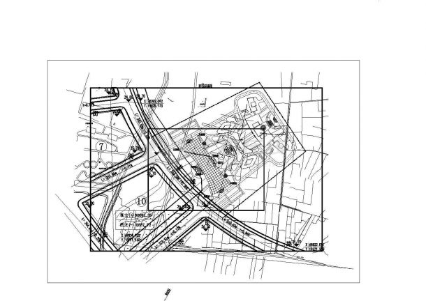 某市民中心建筑CAD设计节点完整定位图-图一