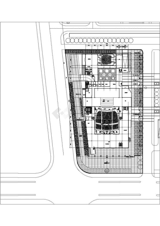 某太仓图博中心文体建筑CAD设计节点图纸总图-图二