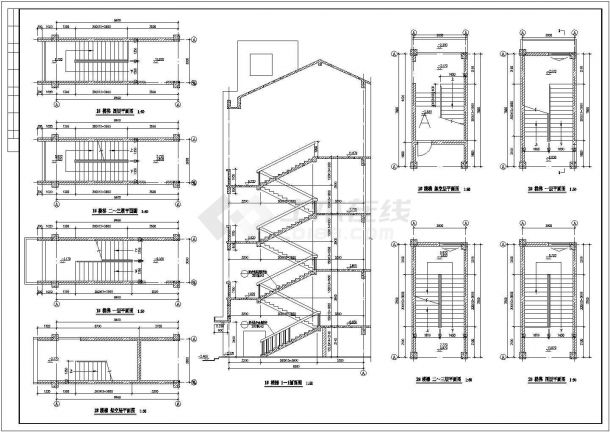 [建施]某中学CAD完整建筑施工图带总图综合楼-图一