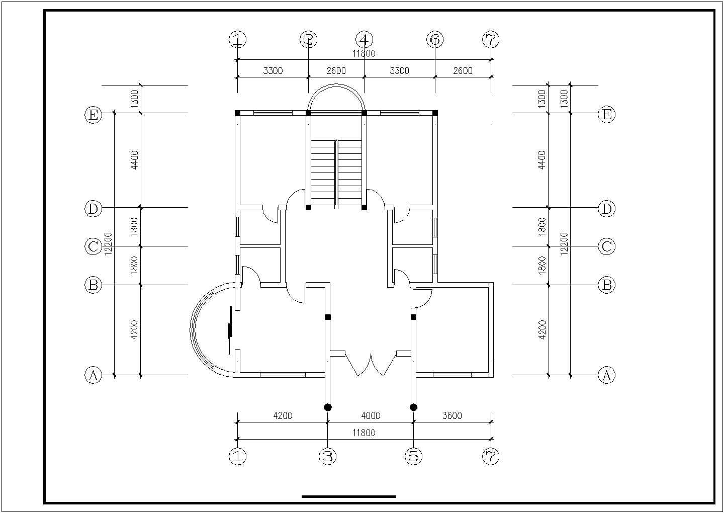 某城市精品大型别墅建筑方案户型设计施工CAD图纸