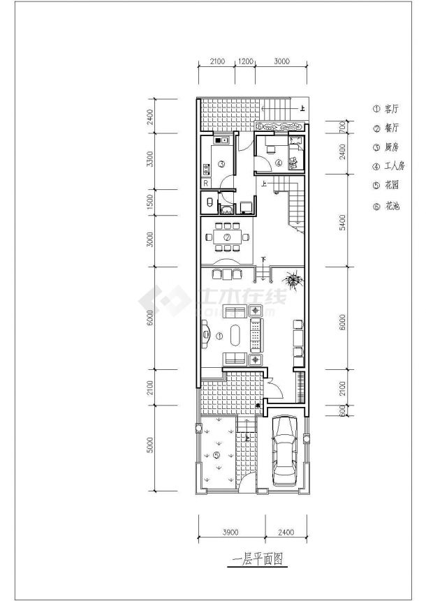 某城市精品大型别墅建筑方案全套户型设计施工CAD图纸-图二