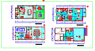 小栋别墅装修设计CAD施工图纸_图1