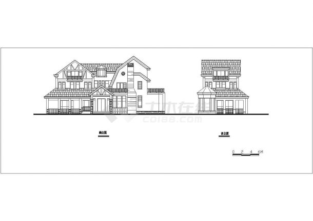 某城市精品单体别墅建筑方案经典户型设计施工CAD图纸-图一