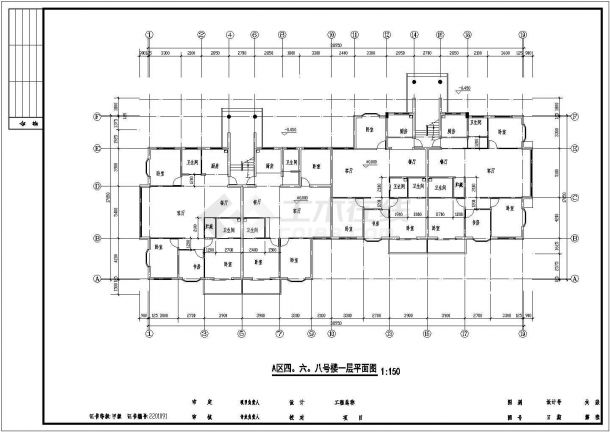 温州某住宅小区建筑设计施工CAD图-图一