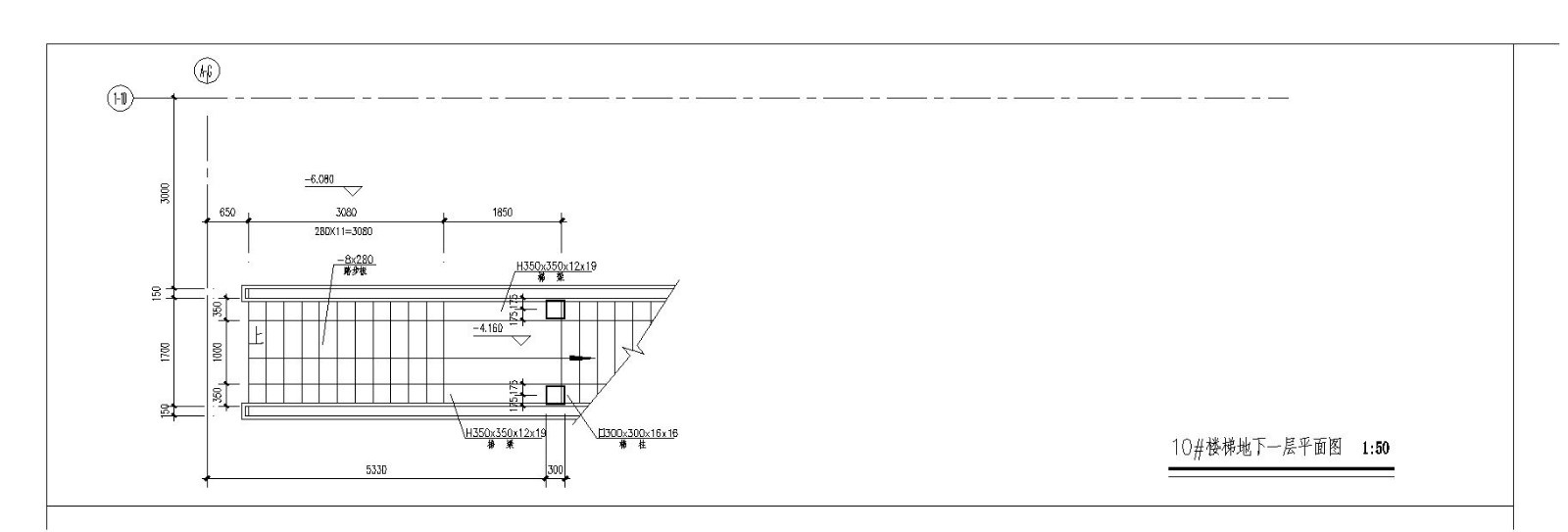 某城市钢楼梯节点构造设计CAD规划详图