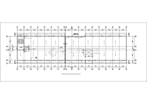 西安市某职业技术学院5层砖混结构学生宿舍楼建筑设计CAD图纸-图二
