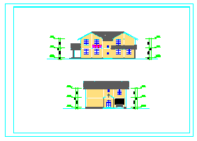 木构别墅建筑设计方案图纸-图二