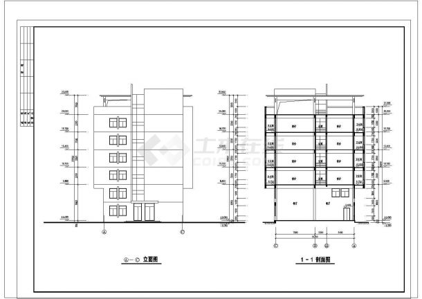 某五层鞋业公司宿舍楼建施图纸-图一