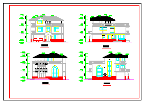 某独立别墅建筑设计CAD图-图二