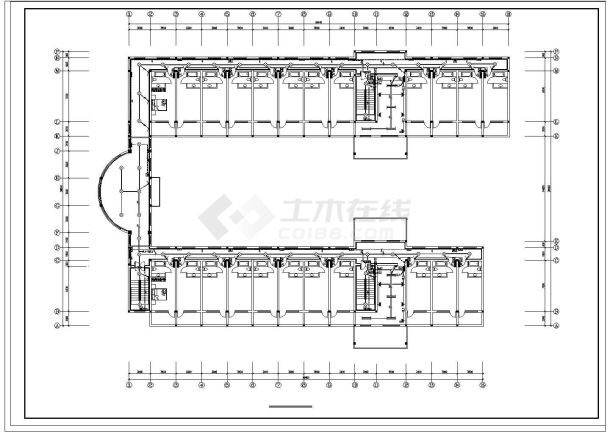 某郊区2层老年公寓电气设计CAD施工图-图二