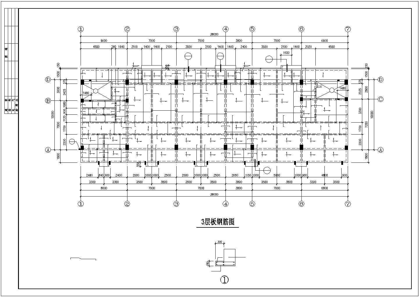 某四层框架结构办公楼设计施工CAD图纸