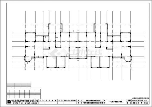 某地区九层剪力墙结构住宅楼结构设计施工CAD图纸-图一