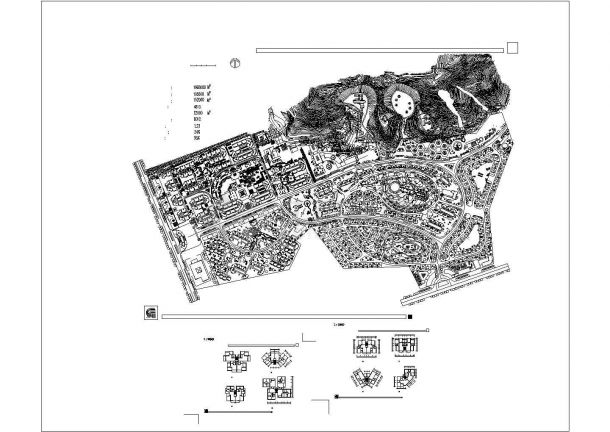 华南地区某知名居住区总平面规划设计CAD施工图（占地160万平）-图一