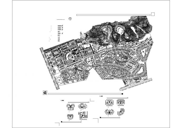 华南地区某知名居住区总平面规划设计CAD施工图（占地160万平）_图1